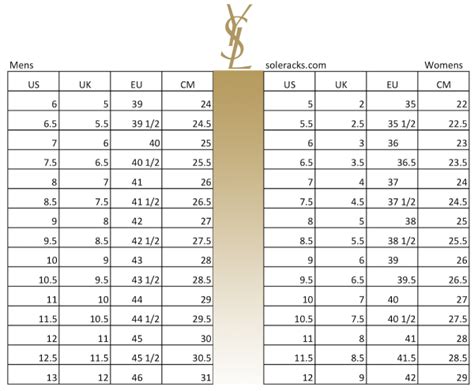 ysl 14 or 46|ysl shoe size chart.